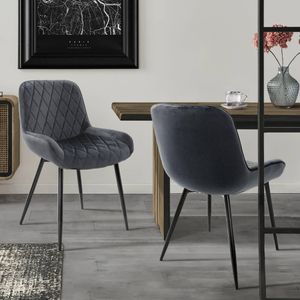 Set van 2 eetkamerstoelen Remy velvet | ML-Design