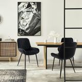 Set van 2 eetkamerstoelen Remy velvet | ML-Design