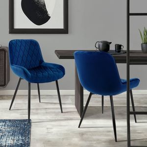 Set van 2 eetkamerstoelen Remy velvet | ML-Design