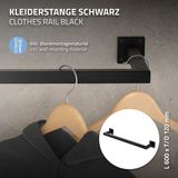 Garderobestang Wandkapstok zwart staal ML design