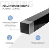 Garderobestang Wandkapstok zwart staal ML design