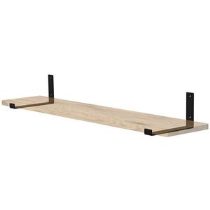 Wandhouder Plankhouder set van 2 250 x 140 mm zwart staal ML design