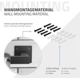 ML Design - Garderobestang - Zwart - Wandmontage 30x90 cm - Staal