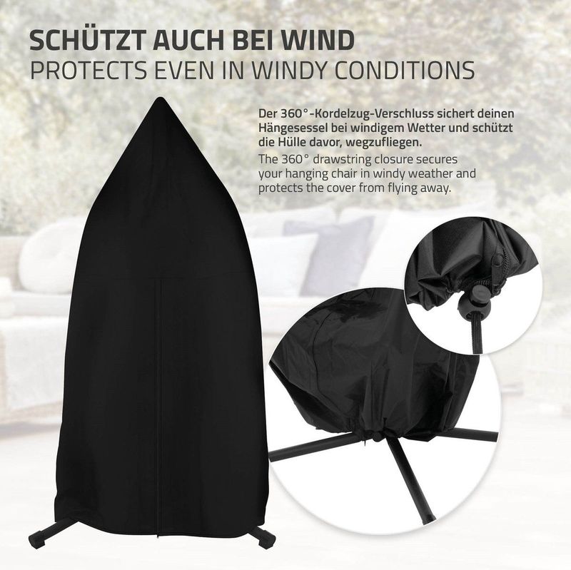 Hängesessel Abdeckung 190x115 cm mit Reißverschluss und Kordelzug ML-Design