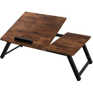 Laptop Tafel voor Bed of Sofa Vintage Bruin Hout ML Ontwerp