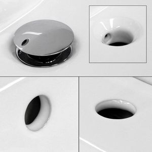 Wastafel incl. zilverkleurige waste met overloop 57x48,5x19,5 cm wit keramiek ML design