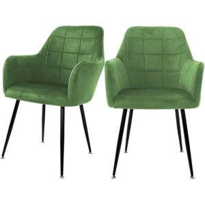 Set van 2 eetkamerstoelen Zel velvet | ML-Design