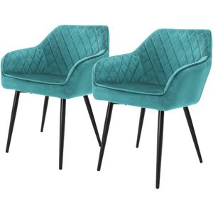 Set van 2 eetkamerstoelen Amino velvet | ML-Design