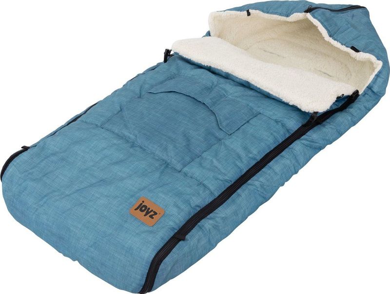Babyfußsack 94x48x10 cm Jeans-Blau aus Polyester Joyz