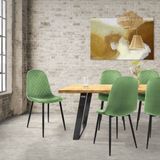 Set van 4 eetkamerstoelen Wisk velvet | ML-Design