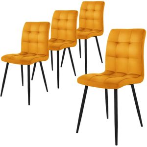 Set van 4 eetkamerstoelen Quinn velvet | ML-Design