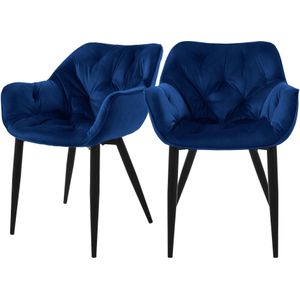 Set van 2 eetkamerstoelen Saga velvet | ML-Design