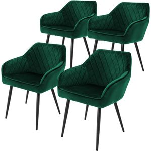 Set van 4 eetkamerstoelen Sanders velvet | ML-Design