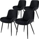 Set van 4 eetkamerstoelen Megan velvet | ML-Design