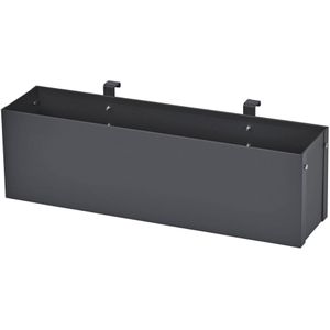 Bloembak voor balkon of terras 50x12x15 cm Antraciet staal ML-Design