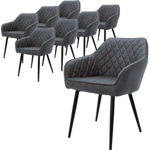 Set van 8 eetkamerstoelen Amino kunstleer | ML-Design