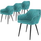 Set van 4 eetkamerstoelen Amino velvet | ML-Design