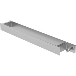 Handdoekhouder zonder boren met haken 42 cm zilverkleurig roestvrij staal ML design