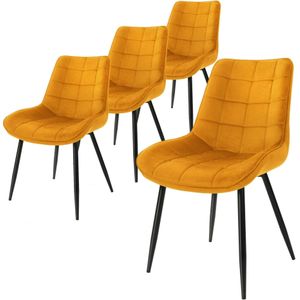 Set van 4 eetkamerstoelen Bea velvet | ML-Design