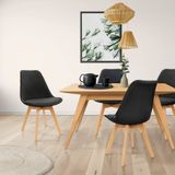 Set van 8 eetkamerstoelen Alison linnen | ML-Design