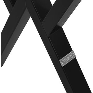 Tafelpoten set van 2 X-vormig 60x72 cm zwart staal ML design