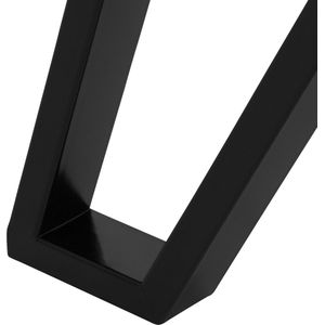 Tafelpoten set van 2 X-vormig 50x71 cm zwart staal ML design