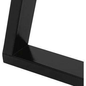 Tafelpoten set van 2 X-vormig 50x71 cm zwart staal ML design