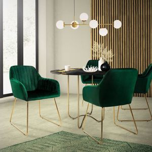 Set van 6 eetkamerstoelen Mili velvet | ML-Design