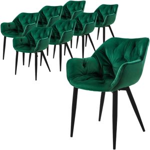 Set van 8 eetkamerstoelen Saga velvet | ML-Design