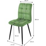 Set van 8 eetkamerstoelen Quinn velvet | ML-Design