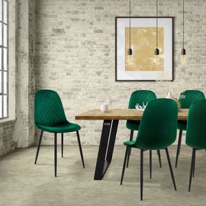 Set van 8 eetkamerstoelen Wisk velvet | ML-Design