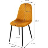 Set van 8 eetkamerstoelen Wisk velvet | ML-Design