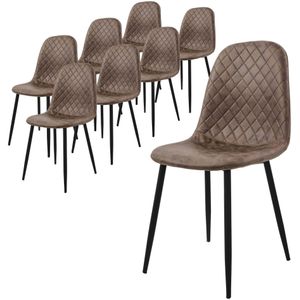 Set van 8 eetkamerstoelen Wisk kunstleer | ML-Design