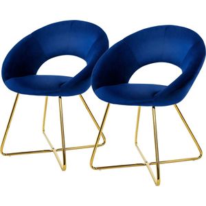 Set van 2 eetkamerstoelen Erna velvet | ML-Design