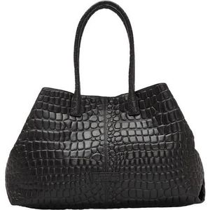 Liebeskind Berlin Croco Chelsea Shopper, Large (HxBxD 32cm x 48cm x 16cm), zwart