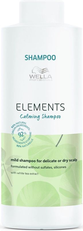 Wella Elements Calming Shampoo 1000 ml - Normale shampoo vrouwen - Voor Alle haartypes
