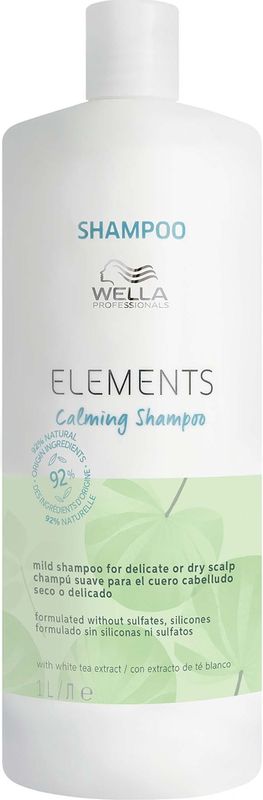 Wella Professionals - Elements Calming - Kalmerende Shampoo - 1000 ml - Voor Gevoelige Hoofdhuid