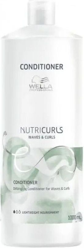 Wella Professionals - Nutricurls Conditioner - 1000ml - Voor Golvend en Krullend Haar