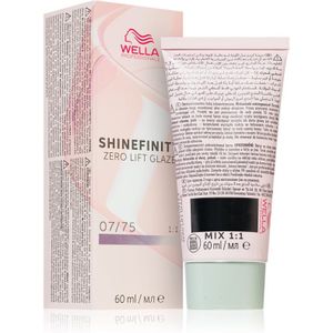 Wella Professionals Shinefinity Zero Lift Glaze demi-permanente haarkleuring Tint 07/75 - Raspberry Latte 60 ml