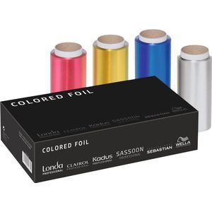 Haarfolie - Rol 50 m - Rood - Goud - Blauw - Groen - Aluminium