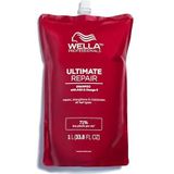 Wella Professionals Ultimate Repair Shampoo voor dieptereiniging, sulfaatvrije shampoo met metaalpurifier-technologie tegen schadelijke stoffen, vochtinbrengende shampoo met luxe geur, 1 liter zak