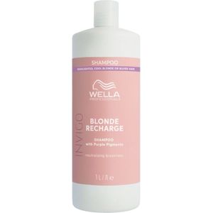 Wella Professionals Color Recharge Cool Blond Shampoo 1000ML - Normale shampoo vrouwen - Voor Alle haartypes