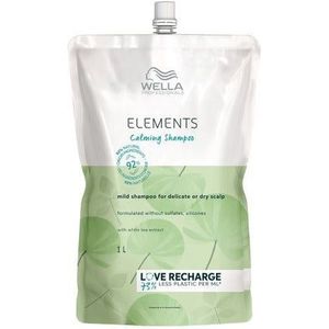 Wella Elements Calming Shampoo Refill 1000 ml - Normale shampoo vrouwen - Voor Alle haartypes