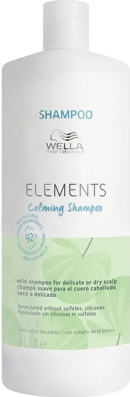 Wella Professionals - Elements Calming - Shampoo - 1000 ml - Voor Gevoelige Hoofdhuid