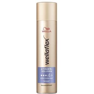 Wellaflex 2-daagse volume-haarspray voor dames, flexibele grip tot 2 dagen, voor langdurige styling, zacht voor de hoofdhuid, dermatologisch getest, veganistische formule