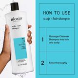 Nioxin - System 3 Cleanser Shampoo - 1000ml - Voor Gekleurd Haar