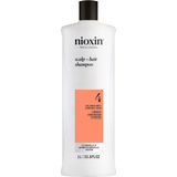 Nioxin - System 4 Cleanser Shampoo - 1000ml - Voor Gekleurd en Beschadigd Haar