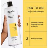 Nioxin - System 1 - Cleanser Shampoo - 1000ml - Voor Natuurlijk Haar