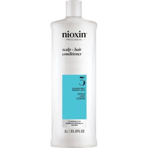 Nioxin System 3 Scalp + Hair Conditioner Conditioner voor Gekleurd Dun wordend Haar 1000 ml