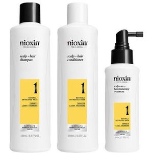 Nioxin - System 1 - Cosmetische Set - 3 st - Voor Fijn Haar - Haarverzorging